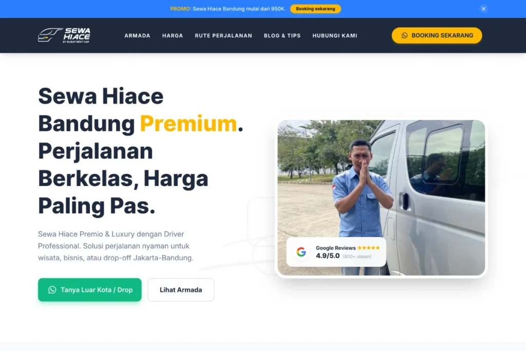 Bubat Rental (Divisi Spesialis Hiace) Portfolio